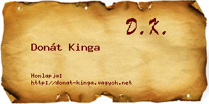 Donát Kinga névjegykártya